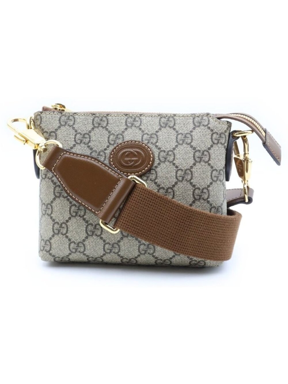 Gucci Interlocking G Shoulder Bag Beige